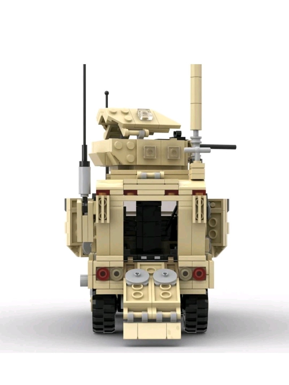 Desert Tan Building Block Military Vehicle Toy - Creative Construction Set